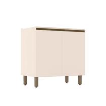 Balcão de Cozinha Modulado Connect c/2 Portas s/Tampo 80x52x81cm Off White - Henn