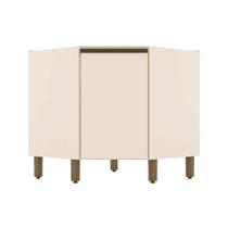 Balcão de Cozinha Modulado Connect Canto Oblíquo c/1 Porta s/Tampo 79x82cm Off White - Henn