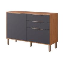 Balcão de Cozinha Modulado Divina c/2 Gavetas e 2 Portas c/Tampo 120 cm Freijo/Titanium - MGM