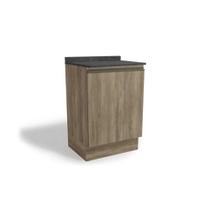 Balcão de Cozinha Modulado Maxxi G742 1 Porta c/Tampo 60cm Nogal/Cinzel - Kappesberg