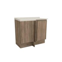 Balcão de Cozinha Modulado Maxxi G748 Canto Reto 1 Porta c/Tampo 80cm Nogal/Orion - Kappesberg Balcão de Cozinha Modulado Maxxi G748 Canto Reto 1 Porta c/Tampo 80cm Nogal/Orion - Kappesberg