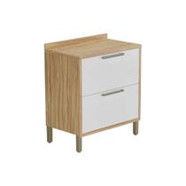 Balcão de Cozinha Modulado Syrah 1 Porta e 1 Gaveta c/ Tampo 80cm Amendoa/Branco - Ronipa Balcão de Cozinha Modulado Syrah 1 Porta e 1 Gaveta c/ Tampo 80cm Amendoa/Branco - Ronipa