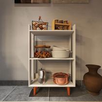 Balcão de Cozinha Organizador Com Pés de Madeira Maciça Armário Compacto Multiuso Balcão de Cozinha Organizador Com Pés de Madeira Maciça Armário Compacto Multiuso