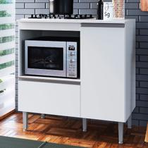 Balcão de Cozinha para Cooktop Lais 2 Portas Branco - Irm Móveis