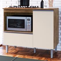 Balcão de Cozinha para Cooktop Lais 2 Portas Itauba/Off White - Irm Móveis