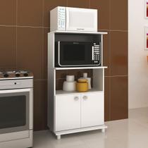 Balcão de Cozinha para Forno e Micro-Ondas com 2 Portas MDP Branco Tecnomobili Balcão de Cozinha para Forno e Micro-Ondas com 2 Portas MDP Branco Tecnomobili