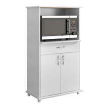 Balcão de Cozinha para Microondas e Forno Notavel Classic Branco com Nicho