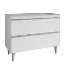 Balcão de Cozinha Para Pia 100cm Sem Tampo Julia M24 Branco - Mpozenato