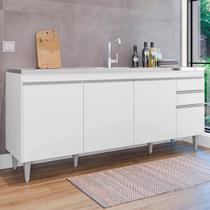 Balcão de Cozinha para Pia Apex MDP/BP Branco G96 - Gran Belo Balcão de Cozinha para Pia Apex MDP/BP Branco G96 - Gran Belo