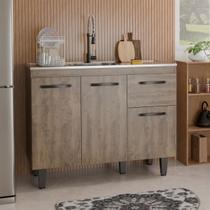 Balcão de Cozinha para Pia Letícia 3 Portas 1 Gaveta Itauba - Panorama Móveis