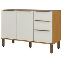 Balcão de Cozinha para Pia Verace 120 Cm 3 Portas 2 Gavetas Marrocos/Off White - Mx Móveis