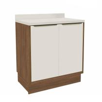 Balcão de Cozinha Pequeno e Tampo Herval Ten, 100% MDF, 2 Portas 80 cm Balcão de Cozinha Pequeno e Tampo Herval Ten, 100% MDF, 2 Portas 80 cm