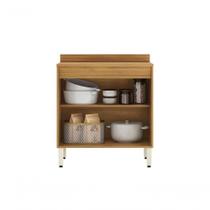 Balcão De Cozinha Plena 92800 80 Cm 2 Portas Cinamon Off White - Demóbile Balcão De Cozinha Plena 92800 80 Cm 2 Portas Cinamon Off White - Demóbile