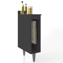 Balcão de Cozinha Porta Pano 20cm Pérola Z34 Preto - Mpozenato