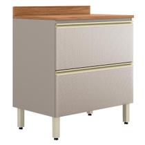 Balcão de Cozinha Proença 80cm 1 Porta e 1 Gaveta com Tampo MDF - Demartêz