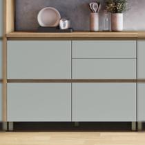 Balcão de Cozinha Rainha Nesher MDF 1 Porta Basculante e 4 Gavetas Nature Verde Balcão de Cozinha Rainha Nesher MDF 1 Porta Basculante e 4 Gavetas Nature Verde