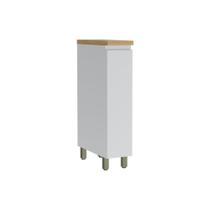 Balcão de Cozinha Rainha Porta Tempero 1 Porta c/Tampo 20cm Branca/Nature - Nesher