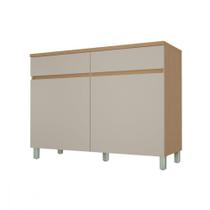 Balcão de Cozinha Realeza 2 Portas 2 Gavetas MDF 120cm Marrom Nesher Móveis Balcão de Cozinha Realeza 2 Portas 2 Gavetas MDF 120cm Marrom Nesher Móveis