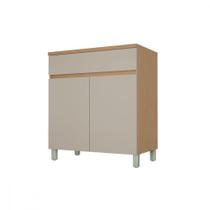 Balcão de Cozinha Realeza 80cm 2 Portas 1 Gaveta MDF Carvalho Greije Nesher Móveis Balcão de Cozinha Realeza 80cm 2 Portas 1 Gaveta MDF Carvalho Greije Nesher Móveis