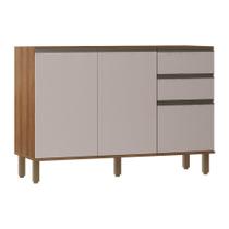 Balcão De Cozinha S/ Tampo 120cm 3 Portas 2 Gavetas Diana