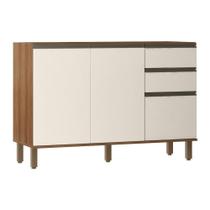 Balcão De Cozinha S/ Tampo 120cm 3 Portas 2 Gavetas Diana