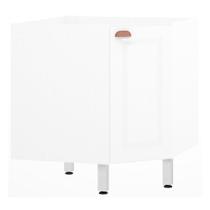 Balcão De Cozinha S/ Tampo Canto Diagonal 1 Porta Branco Po