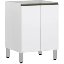 Balcão de Cozinha sem Tampo 60cm 2 Portas Pérola Luciane Móveis