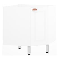 Balcão de Cozinha sem Tampo Canto Diagonal 1 Porta Cristal Luciane Móveis