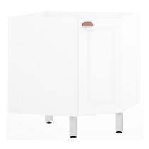 Balcão de Cozinha sem Tampo Canto Diagonal 1 Porta Cristal Luciane Móveis