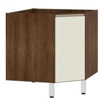 Balcão de Cozinha sem Tampo Canto Diagonal 1 Porta Jade Luciane Móveis