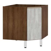 Balcão de Cozinha sem Tampo Canto Diagonal 1 Porta Jade Luciane Móveis