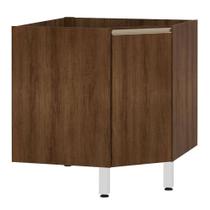 Balcão de Cozinha sem Tampo Canto Diagonal 1 Porta Jade Luciane Móveis