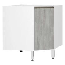 Balcão de Cozinha sem Tampo Canto Diagonal 1 Porta Pérola Luciane Móveis