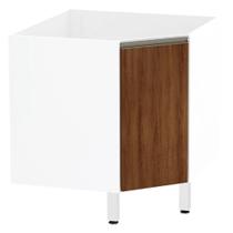 Balcão de Cozinha sem Tampo Canto Diagonal 1 Porta Pérola Luciane Móveis