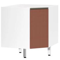 Balcão de Cozinha sem Tampo Canto Diagonal 1 Porta Pérola Luciane Móveis