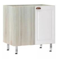 Balcão de Cozinha sem Tampo Canto Reto 80cm 1 Porta Agatha Luciane Móveis