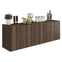 Balcão de Cozinha Suspenso 118cm 4 Portas Monna Freijó Z34 - Mpozenato