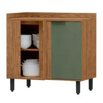 Balcão de Cozinha Toscana 100% Mdf 1 Porta Freijó/Jade - Mx Móveis