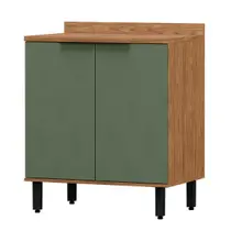 Balcão de Cozinha Toscana 2 Portas 100% Mdf Freijó/Jade Bto02 - Mx Móveis