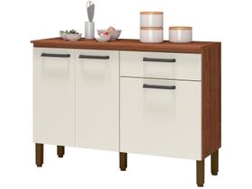 Balcão De Cozinha Versalhes Nogueira Off White - Kits Paraná