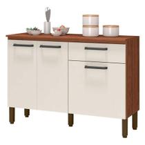 Balcão De Cozinha Versalhes Nogueira Off White - Kits Paraná