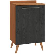 Balcão de Cozinha Zanzini Favorita 01 porta largura de 0,59 metro Cinamomo Preto Catedral Balcão de Cozinha Zanzini Favorita 01 porta largura de 0,59 metro Cinamomo Preto Catedral