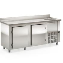 Balcão de Encosto 2 Portas e 1 Pia 556 Litros GBFE200CD Inox Gelopar 220V