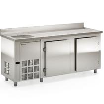 Balcão de Encosto 2 Portas e 1 Pia 556 Litros GBFE200CE Inox Gelopar 220V