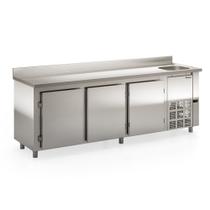 Balcão de Encosto Refrigerado Inox 2,50m GBFE-250 AI CD Gelopar - Cuba Lado Direito Balcão de Encosto Refrigerado Inox 2,50m GBFE-250 AI CD Gelopar - Cuba Lado Direito