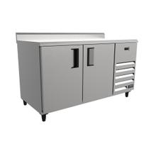 Balcão de Encosto Refrigerado Venâncio 1,5m 220V Borda Espelhada VCFRH15-32905