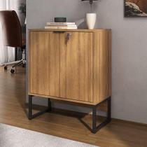 Balcão de Escritório 60cm com Chave 2 Portas e Pés Tubulares Multimóveis CR25282