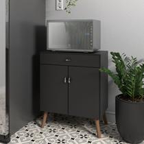 Balcão de Micro-ondas para Cozinha 2 Portas 1 Gaveta Retrô