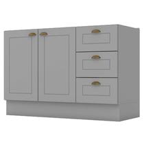 Balcão de Pia 120 cm Americana Cinza Henn Balcão de Pia 120 cm Americana Cinza Henn