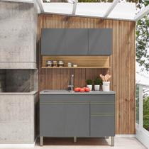 Balcão de Pia 120 cm Sem Tampo 3 Portas Kits Paraná